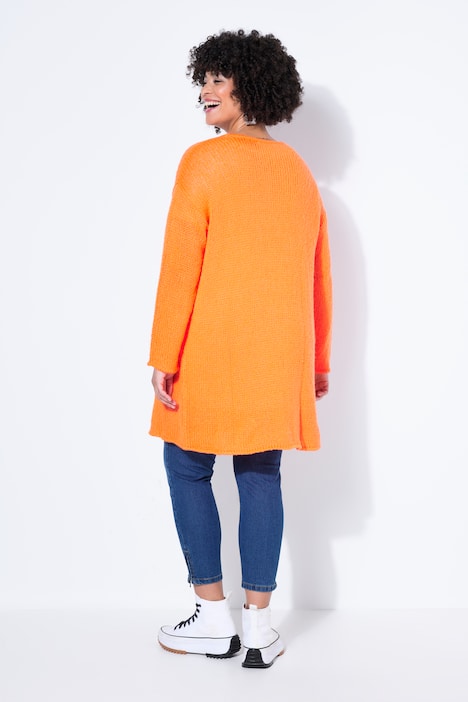 Vest, Loose Fit, grof breisel, open vest