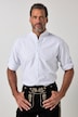 Chemise rayée en lin mélangé, s'inspirant des costumes traditionnels bavarois, manches longues et col officier, coupe Modern Fit - jusqu'au 8 XL