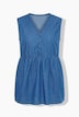 Denim Look Flounce Panel Tank