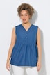 Denim Look Flounce Panel Tank