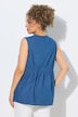 Denim Look Flounce Panel Tank