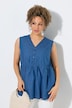 Denim Look Flounce Panel Tank