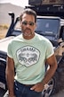 T-shirt, halflange mouwen, print op de borst, tot 8XL