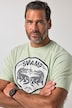 T-shirt, halflange mouwen, print op de borst, tot 8XL