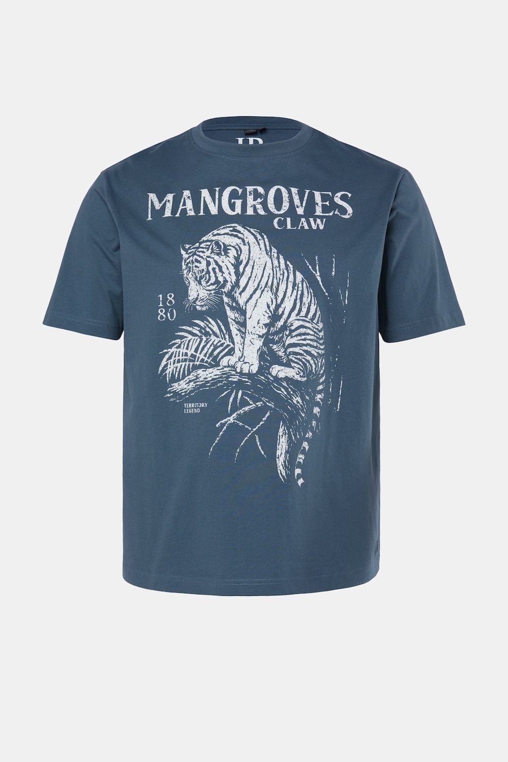 T-shirt, halflange mouwen, print op de borst, tot 8XL