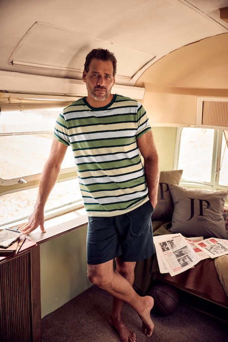 Schlafanzug, Homewear, kurzer Zweiteiler, Ringel, bis 8 XL