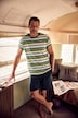 Schlafanzug, Homewear, kurzer Zweiteiler, Ringel, bis 8 XL
