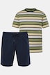 Schlafanzug, Homewear, kurzer Zweiteiler, Ringel, bis 8 XL