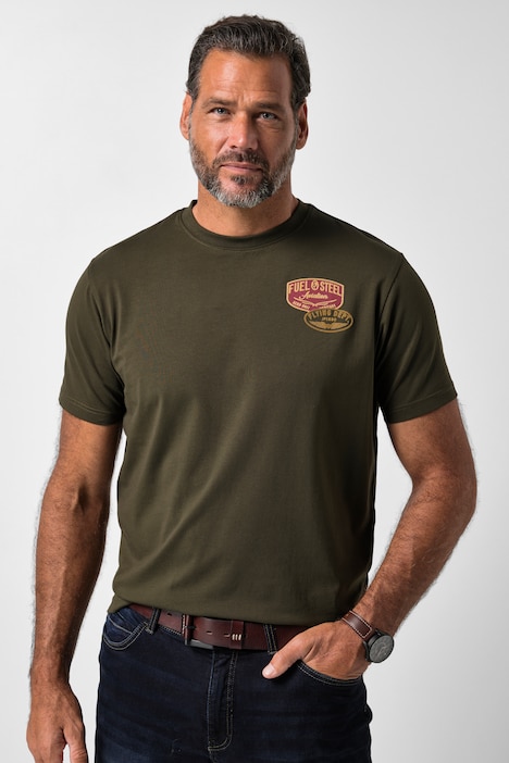 T-shirt, FLEXNAMIC®, korte mouwen, borstprint, tot maat 8XL