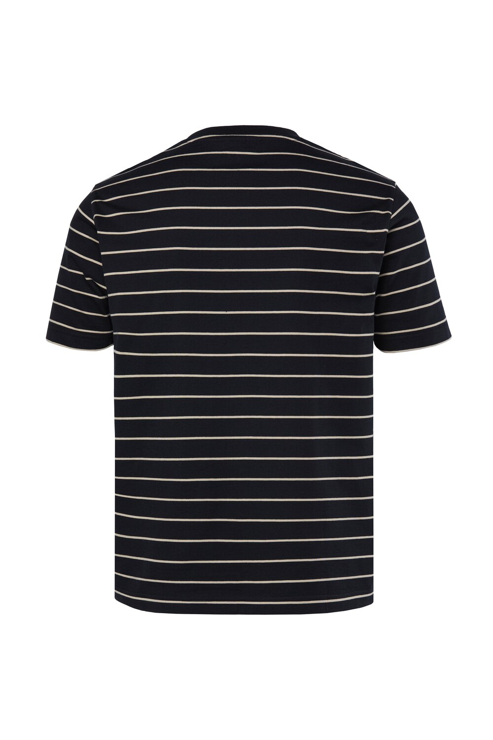 Stora storlekar Randig t-shirt med kort ärm, Her, svart, storlek: XXL, Bomull, JP1880