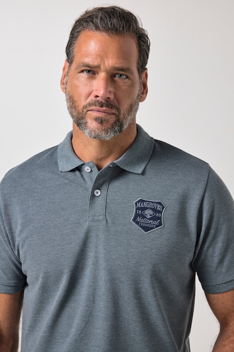 Poloshirt, Halbarm, Piqué, Badge, bis 8 XL