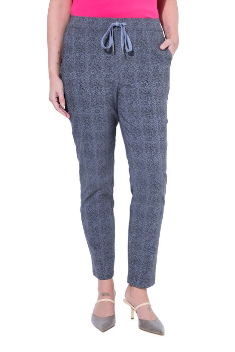 Minimalist Leopard Print Elastic Waist Pants