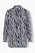 Hemdbluse, Straight Shape, Zebra-Print, Langarm