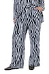 Kalhoty Palazzo, široké nohavice, vzor s motivem zebry