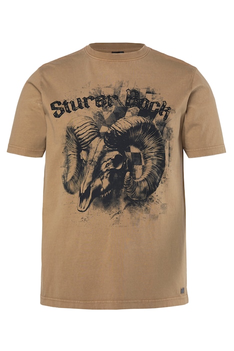 Tričko, krátké rukávy, potisk na hrudi, vintage look, do velikosti 8XL