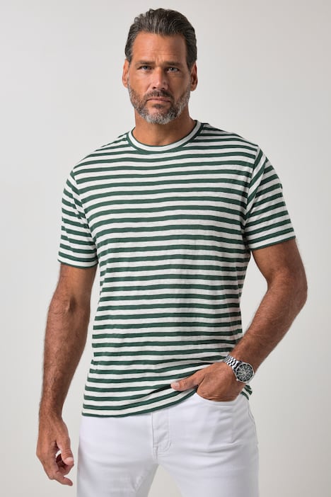 T-Shirt, rękaw 1/2, prążki, do rozm. 8 XL