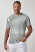 T-Shirt, rękaw 1/2, prążki, do rozm. 8 XL