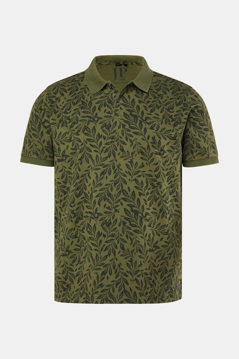 Polo en jersey à motif, manches courtes et style vintage - jusqu'au 8 XL