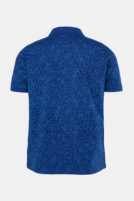 Polo en jersey à motif, manches courtes et style vintage - jusqu'au 8 XL