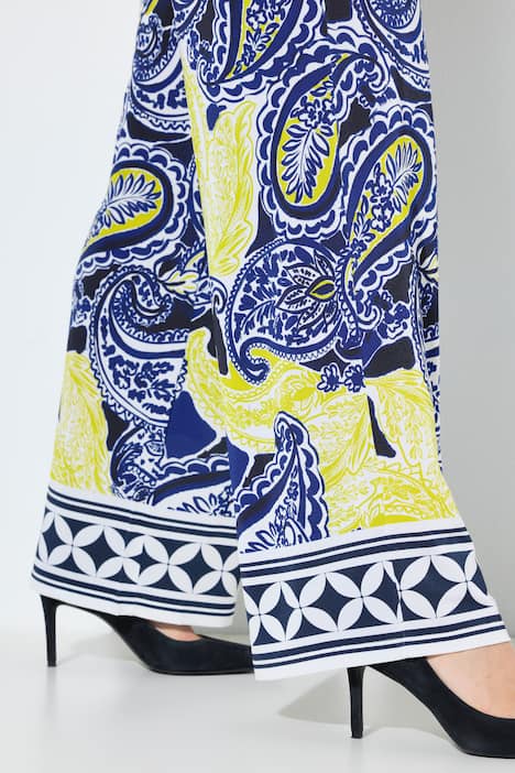 Slinky-Hose, Paisley-Design, weites Bein, Elastikbund
