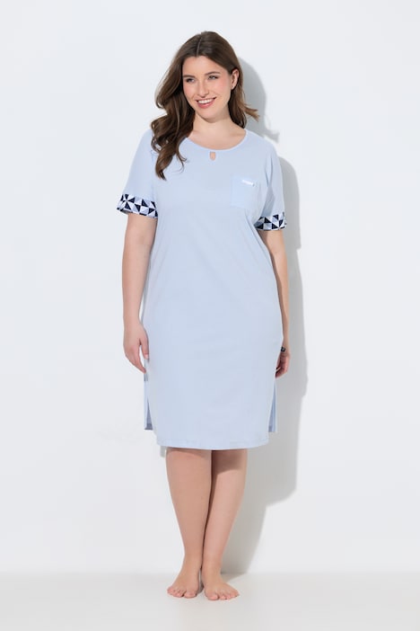 Bigshirts, 2er-Pack, Karo, Rundhals Halbarm