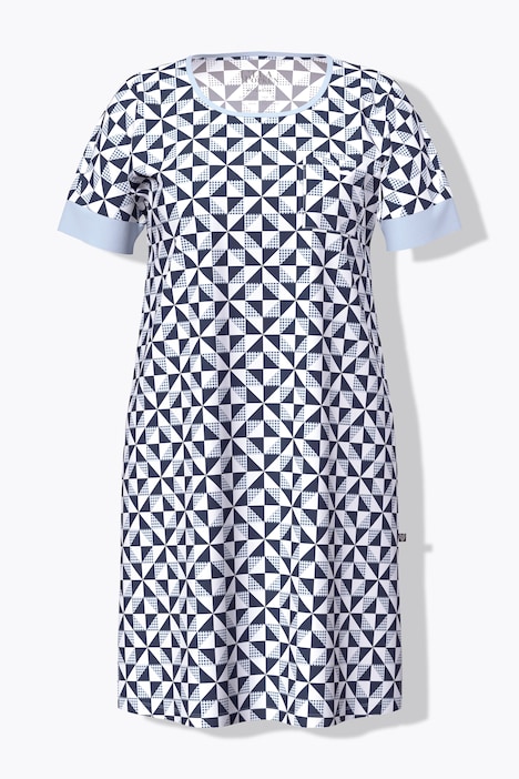 Bigshirts, 2er-Pack, Karo, Rundhals Halbarm