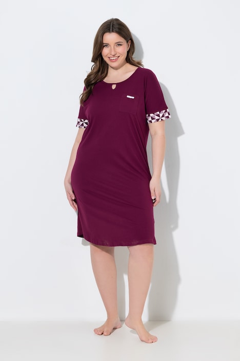 Bigshirts, 2er-Pack, Karo, Rundhals Halbarm