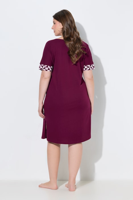 Bigshirts, 2er-Pack, Karo, Rundhals Halbarm