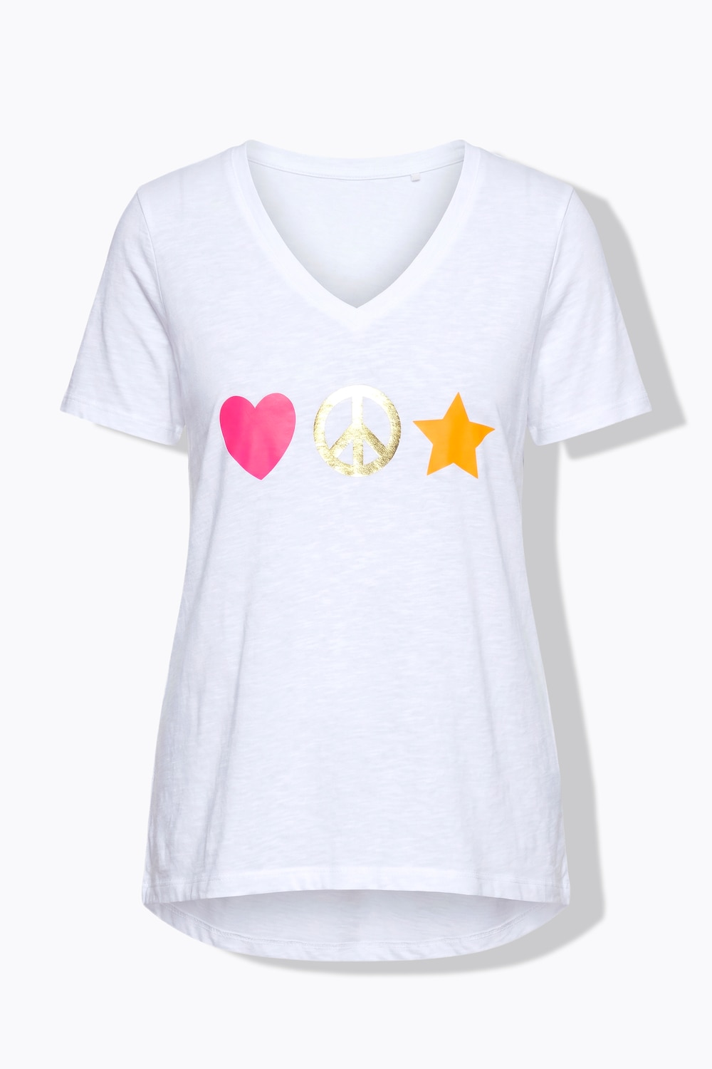 Stora storlekar Topp, Dam, vit, storlek: 44, Bomull, Angel of Style