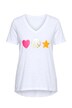 T-Shirt, A-Linie, Peace-Zeichen, Halbarm