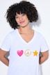 T-shirt dal taglio svasato con simbolo Peace e mezze maniche