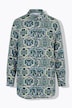 Hemdbluse, Straight Shape, Kachel-Print, Langarm