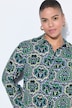 Hemdbluse, Straight Shape, Kachel-Print, Langarm