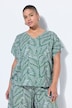 Blusenshirt, oversized, Leafs-Print