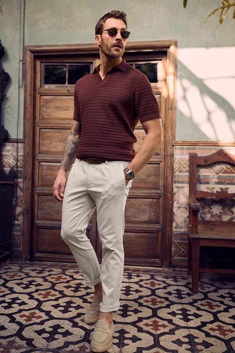 FLEXNAMIC® polo shirt, short sleeve, textured knit, up to 8XL
