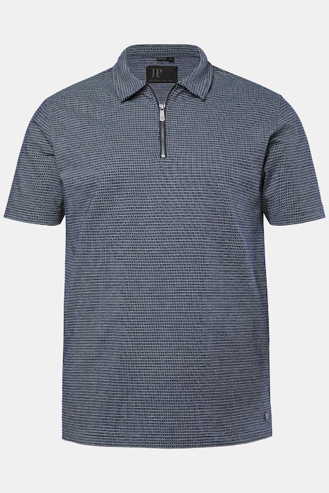 Polo FLEXNAMIC ®, manga corta, jacquard, cremallera, hasta la talla 8XL