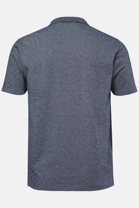 Polo FLEXNAMIC ®, manga corta, jacquard, cremallera, hasta la talla 8XL