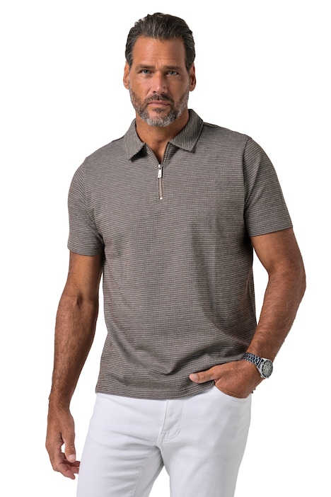 Polotričko FLEXNAMIC®, krátké rukávy, žakárový materiál, zip, do velikosti 8XL