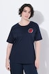 T-shirt oversized, col rond, manches mi-longues, motif homard