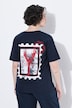 T-shirt oversized, col rond, manches mi-longues, motif homard