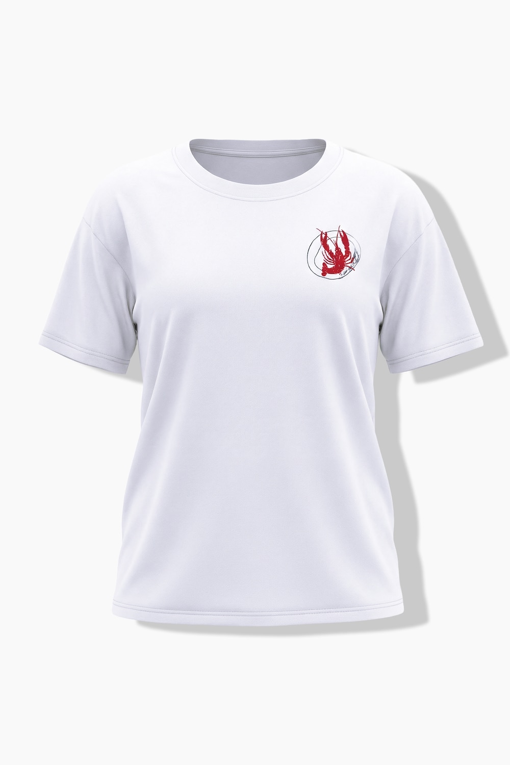 Stora storlekar T-shirt, Dam, vit, storlek: 58/60, Bomull, Ulla Popken