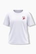 T-shirt oversized, col rond, manches mi-longues, motif homard