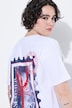 T-shirt oversized, col rond, manches mi-longues, motif homard