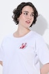 T-shirt oversized, col rond, manches mi-longues, motif homard