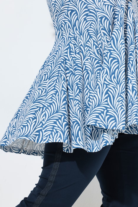 Top, Godetfalten, Tunika-Ausschnitt, ärmellos, Biobaumwolle