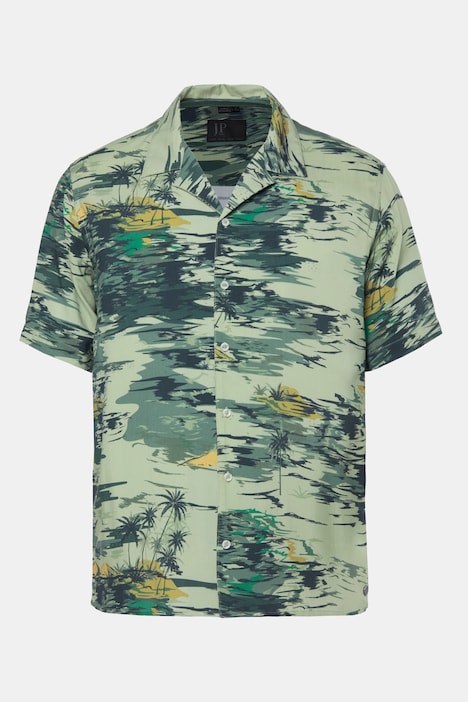 Hemd, Halbarm, Alloverdruck, Cuba-Kragen, Cuba Fit, bis 8 XL