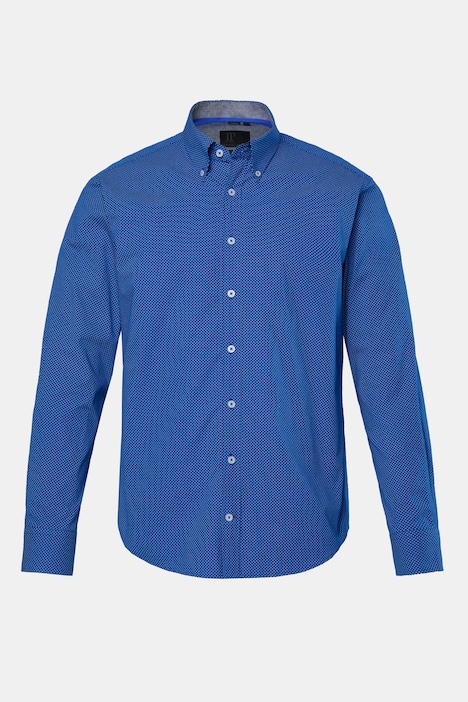 Hemd, Langarm, Minimalmuster, Modern Fit, bis 8XL
