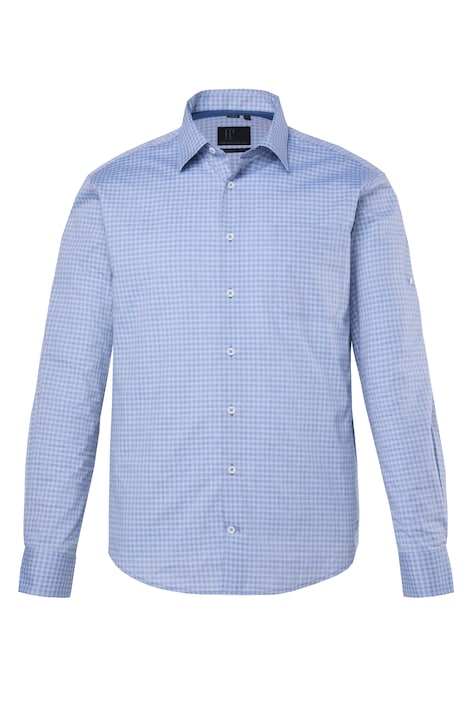Kostkovaná košile, dlouhé rukávy, moderní střih, kentový límec, do velikosti 8XL