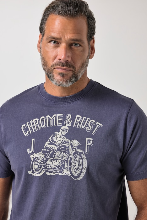 T-Shirt, Halbarm, Brustprint, Vintage Look, bis 8XL