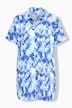 Lange mousseline blouse, korte mouwen
